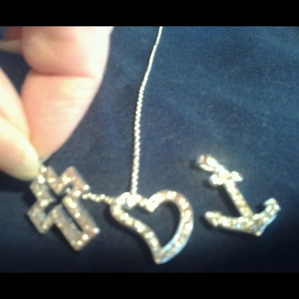 Interchange Charm Necklace Silvertone